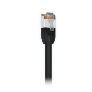 Cable de red Ubiquiti UACC-CABLE-PATCH-OUTDOOR-2M-BK de 2 metros, color negro, categoría Cat5e, tipo S/UTP, SKU UACC-CABLE-PATCH-OUTDOOR-2M-BK