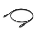 Cable USB-C Ubiquiti UACC-Cable-USB-100W-1M-BK de 100W, longitud de 1 metro, color negro y gris, SKU: UACC-Cable-USB-100W-1M-BK