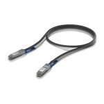 Cable de fibra óptica Ubiquiti UACC-DAC-QSFP28-0.5M-10 InfiniBand de 0,5 metros en color negro, ideal para centros de datos. SKU: UACC-DAC-QSFP28-0.5M-10