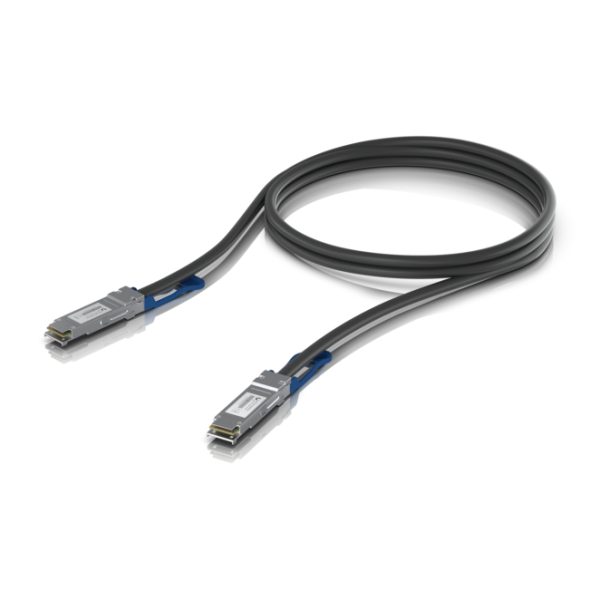 Cable de fibra óptica e InfiniBand negro de 1 metro Ubiquiti, SKU UACC-DAC-QSFP28-1M, ideal para centros de datos