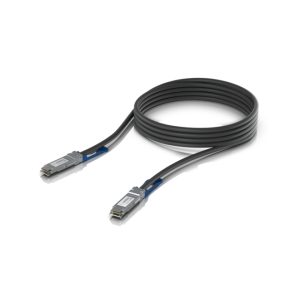 Ubiquiti UACC-DAC-QSFP28-3M cable de fibra óptica de 3 metros, InfiniBand, color negro, SKU UACC-DAC-QSFP28-3M
