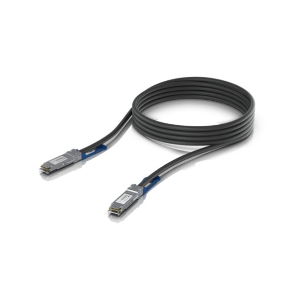 Ubiquiti UACC-DAC-QSFP28-3M cable de fibra óptica de 3 metros, InfiniBand, color negro, SKU UACC-DAC-QSFP28-3M