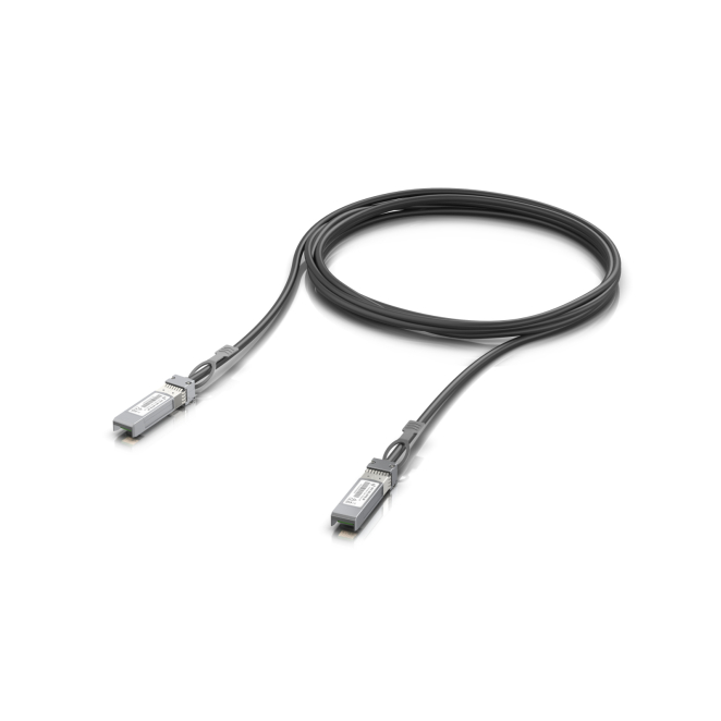 Ubiquiti cable de fibra óptica e InfiniBand 3M negro de alto rendimiento Cable de fibra óptica e InfiniBand negro de Ubiquiti con longitud de 3 metros, modelo UACC-DAC-SFP28-3M, diseñado para centro de datos