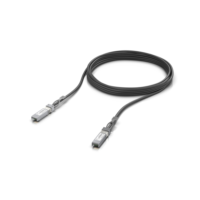 Ubiquiti cable de fibra óptica e InfiniBand - alta velocidad 5m Cable de fibra óptica e InfiniBand Ubiquiti UACC-DAC-SFP28-5M de 5 metros, color negro, ideal para centro de datos