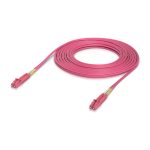 Cable de fibra óptica Ubiquiti LC/LC rosa de 10 metros para conexión de red, SKU UACC-OFC-M2-LULU-10M