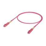 Cable de fibra óptica Ubiquiti UACC-OFC-M2-LULU-1M, conexión LC a LC, longitud de 1 metro, color rosa. SKU: UACC-OFC-M2-LULU-1M-50