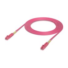 Cable de fibra óptica Ubiquiti UACC-OFC-M2-LULU-3M con conectores LC a LC, color rosado, perfecto para centros de datos. SKU: UACC-OFC-M2-LULU-3M-50