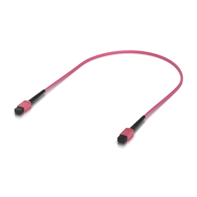 Ubiquiti Cable de Fibra Óptica e InfiniBand 0,5 m Rosa Cable de fibra óptica e InfiniBand Ubiquiti de 0,5 metros en color rosa, modelo UACC-OFC-MA-MPMP-0.5M-10