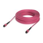 Cable de fibra óptica Ubiquiti UACC-OFC-MA-MPMP-30M de 30 metros en color rosa, tipo InfiniBand MPO/UPC, ideal para centro de datos
