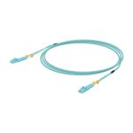 Cable de fibra óptica Ubiquiti de 3 metros, tipo LC a LC, color aguamarina, SKU UACC-OFC-MM-3M