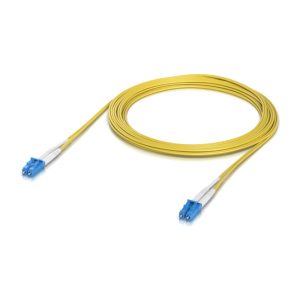 Ubiquiti UACC-OFC-S2-LULU-5M cable de fibra óptica y InfiniBand LC/LC de 5 metros en color amarillo. Ideal para centros de datos.