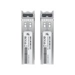 Imagen del módulo transceptor de fibra óptica Ubiquiti UACC-OM-MM-1G-D-2 con velocidad de 1250 Mbit/s y formato SFP