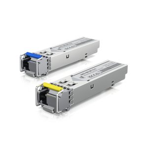 Ubiquiti módulo transceptor de fibra óptica de 1250 Mbit/s con conectividad SFP, ideal para redes de alto rendimiento. SKU: UACC-OM-SM-1G-S-20.