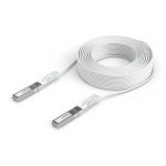 Imagen del cable de fibra óptica e InfiniBand Ubiquiti UACC-Uplink-SFP28-30M, de 30 metros, color blanco, adecuado para cableado de centros de datos.