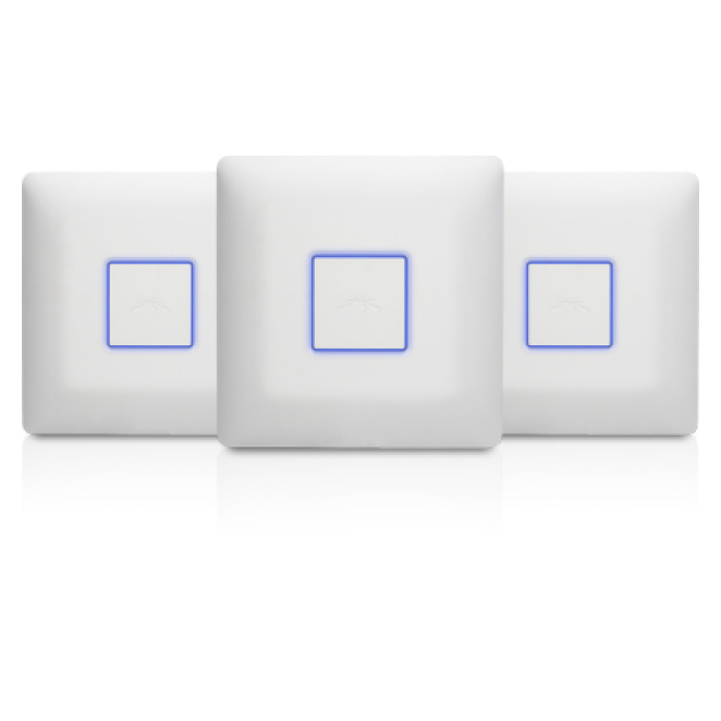 Ubiquiti Punto de Acceso Inalámbrico Dual-Band 1300 Mbit/s Imagen del Ubiquiti UAP-AC-3, un punto de acceso inalámbrico blanco con velocidad de hasta 1300 Mbit/s y SKU UAP-AC-3