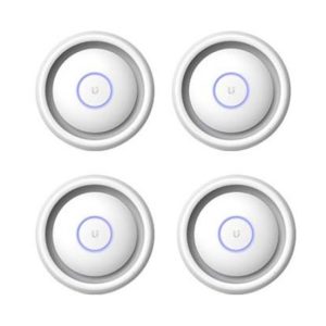 Imagen del punto de acceso inalámbrico Ubiquiti UAP-AC-EDU-4, velocidad de hasta 1300 Mbit/s, color blanco, SKU UAP-AC-EDU-4