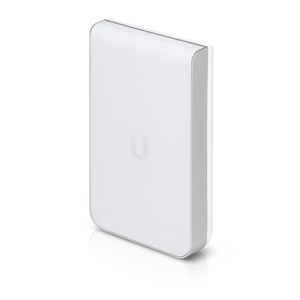 Imagen del punto de acceso Ubiquiti UniFi AC In‑Wall Pro Wi-Fi con 1300 Mbit/s en colores gris y blanco y tecnología PoE. SKU UAP-AC-IW-PRO-5