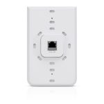 Imagen del punto de acceso Ubiquiti UniFi AC In‑Wall Pro Wi-Fi con 1300 Mbit/s en colores gris y blanco y tecnología PoE. SKU UAP-AC-IW-PRO-5