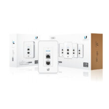 Imagen del Ubiquiti UniFi UAP-IW, un punto de acceso inalámbrico con 150 Mbit/s de velocidad en color blanco y compatible con PoE. SKU: UAP-IW.