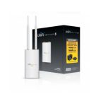 Punto de acceso Ubiquiti UAP-Outdoor5 con 300 Mbps de velocidad, color blanco, y tecnología PoE. SKU: UAP-Outdoor5