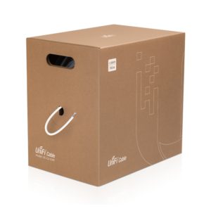 Cable de red Ubiquiti UC-C6-CMP de categoría 6 en color blanco, longitud de 305 metros, sin blindaje U/UTP. SKU: UC-C6-CMP