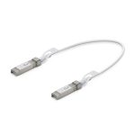 Cable de fibra óptica e InfiniBand Ubiquiti UC-DAC-SFP+ de 0,5 metros, blanco, con conectores SFP+ para alto rendimiento en centros de datos