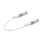 Cable de fibra óptica e InfiniBand Ubiquiti UC-DAC-SFP+ de 0,5 metros, blanco, con conectores SFP+ para alto rendimiento en centros de datos