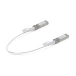 Cable de fibra óptica e InfiniBand Ubiquiti UC-DAC-SFP+ de 0,5 metros, blanco, con conectores SFP+ para alto rendimiento en centros de datos