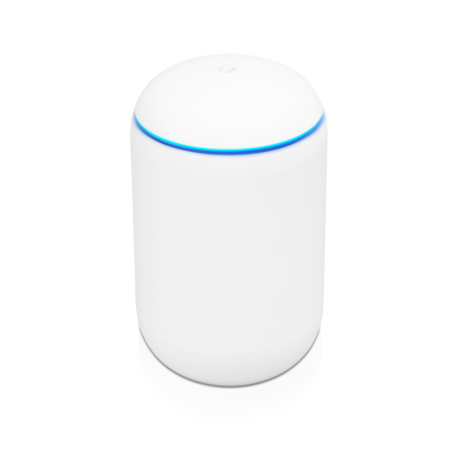 Ubiquiti UniFi Dream Machine con velocidad de 1733 Mbit/s en Blanco Imagen del Ubiquiti UniFi Dream Machine, un dispositivo de red inalámbrica con velocidad de 1733 Mbit/s y color blanco. SKU: UDM