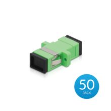 Conector de fibra óptica Ubiquiti UF-ADAPTER-APC-50 tipo SC/APC, ideal para redes de alta velocidad y precisión en cableado.