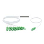 Imagen del cable de fibra óptica Ubiquiti UF-SPLITTER-8 de 4,06 metros con 8 conectores SC en color blanco