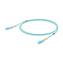 Cable de fibra óptica Ubiquiti UniFi ODN de 5 metros con conectores InfiniBand LC en color aguamarina, SKU UOC-5
