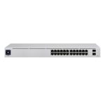Switch Ubiquiti UniFi USW-24 gestionado L2 con 24 puertos Gigabit Ethernet (10/100/1000) en color plata, SKU USW-24