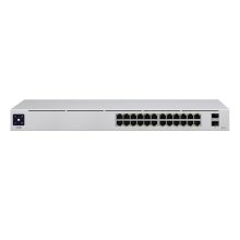 Switch Ubiquiti UniFi USW-24 gestionado L2 con 24 puertos Gigabit Ethernet (10/100/1000) en color plata, SKU USW-24