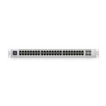 Imagen del Ubiquiti UniFi USW-ENTERPRISE-48-POE, un switch gestionado L3 blanco con 48 puertos PoE y soporte para velocidades 100/1000/2500, SKU USW-ENTERPRISE-48-POE