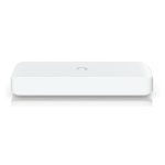 Switch Ubiquiti UniFi Flex gestionado L2 con capacidad de 2.5G Ethernet, 100/1000/2500 velocidades, compatible con PoE, SKU USW-Flex-2.5G-8-PoE, color blanco, para montaje en pared o escritorio.
