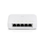 Imagen del Ubiquiti UniFi Switch Flex de 3 unidades, gestionado en capa 2, con puertos Gigabit Ethernet y capacidad PoE, SKU: USW-FLEX-3