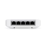 Imagen del Ubiquiti UniFi Switch Flex de 3 unidades, gestionado en capa 2, con puertos Gigabit Ethernet y capacidad PoE, SKU: USW-FLEX-3