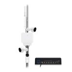 Imagen del Ubiquiti UniFi Switch Flex de 3 unidades, gestionado en capa 2, con puertos Gigabit Ethernet y capacidad PoE, SKU: USW-FLEX-3