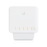 Imagen del Ubiquiti UniFi Switch Flex de 3 unidades, gestionado en capa 2, con puertos Gigabit Ethernet y capacidad PoE, SKU: USW-FLEX-3