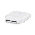 Imagen del switch Ubiquiti UniFi USW-FLEX, gestionado L2 con puertos Gigabit Ethernet (10/100/1000) y soporte PoE. SKU: USW-FLEX