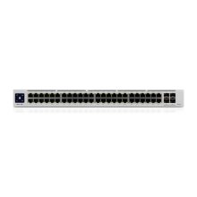Switch Ubiquiti UniFi Pro modelo USW-Pro-48-POE, gestionado L2/L3, 48 puertos Gigabit Ethernet (10/100/1000) con energía sobre Ethernet en carcasa de 1U color plata. SKU: USW-Pro-48-POE