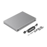 Switch de Ubiquiti modelo Pro Max 48 con capacidad L3 y velocidad Ethernet de 2.5G, SKU USW-Pro-Max-48, en color gris
