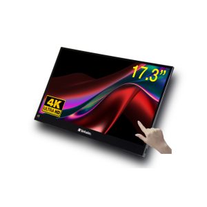 Verbatim 32239 pantalla para PC de 43,9 cm (17.3 pulgadas) con resolución 3840 x 2160 Pixeles 4K Ultra HD LCD y pantalla táctil en color negro