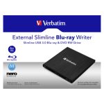 Verbatim External Slimline unidad de disco óptico Blu-Ray RW color negro con SKU 43890