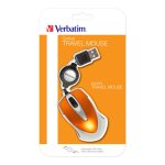 Verbatim Go Mini ratón óptico con conexión USB tipo A y resolución de 1000 DPI. Ideal para oficina, SKU 49023.
