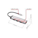 Verbatim Hub Multipuertos USB-C con 4 puertos USB 3.2 Gen 1, SKU: 49147, ideal para expandir la conectividad de tu laptop