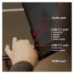 Monitor Verbatim 49592, pantalla táctil de 15.6 pulgadas, resolución Full HD 1920x1080, color negro