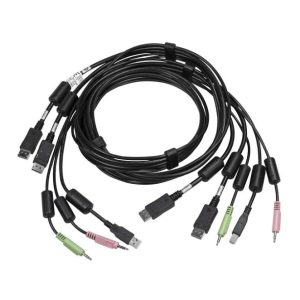 Cable Vertiv Avocent CBL0124 para video, teclado y ratón KVM en color negro con una longitud de 1,8 metros