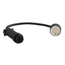 Imagen del cable de transmisión Vertiv FSC3N002, de color negro con una longitud de 3 metros y conector NEMA L15-30P.